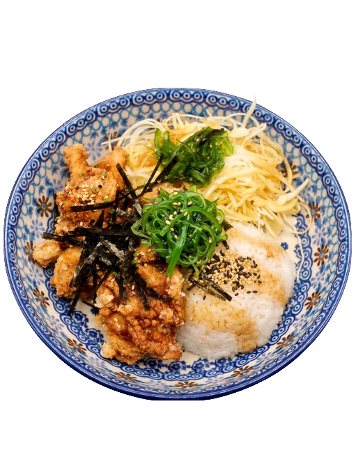 Karaage with rice (Japanese-style Fried Chicken)
