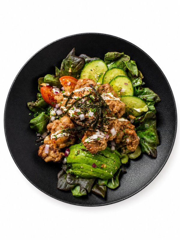 Karaage Salad (Japanese-style Fried Chicken)